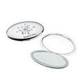 Silver Oval Jewelry Compact Mirror